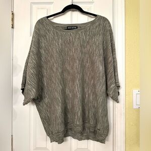 DKNY Jeans Olive Green Knit Short Sleeve Top